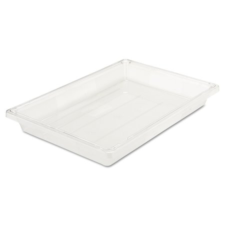 Rubbermaid Commercial Food/Tote Boxes, 5gal, 26w x 18d x 3 1/2h, Clear FG330600CLR